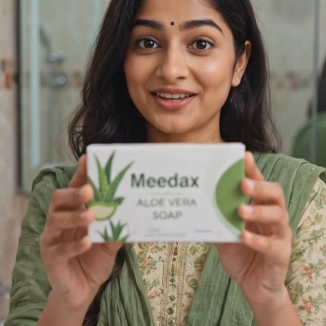 Aloe Vera Soap By Meedax (100g) video 7